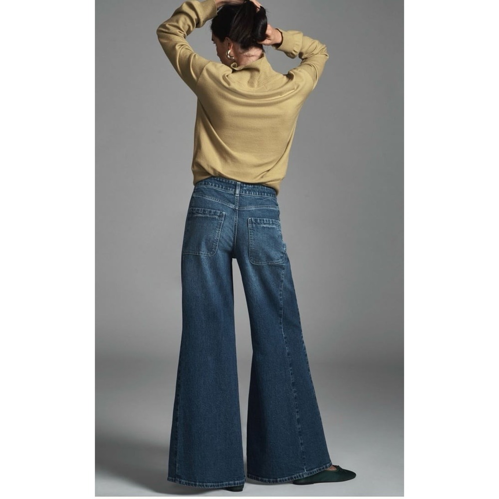 Pilcro high rise ultra wideleg denim trouser size 29 - Picture 9 of 9